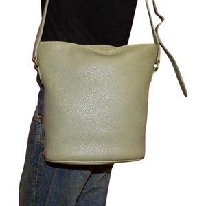 Coach Vintage Sage Green Buttery Soft Leather & Br